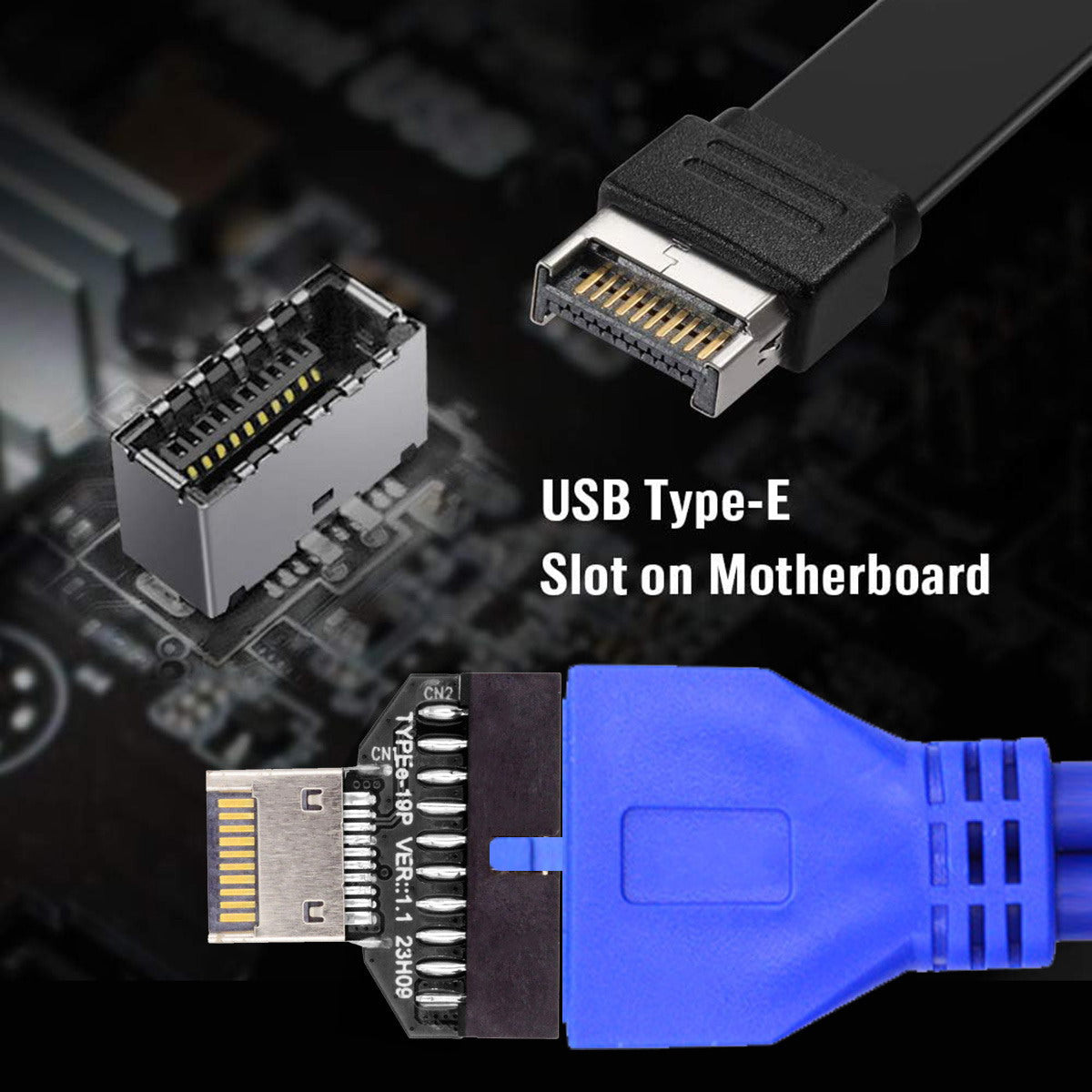 Type-E IDC Socket USB 3.1 Front Panel Header to USB 3.0 20Pin Header Extension Adapter for Desktop Motherboard UC-141-TC004