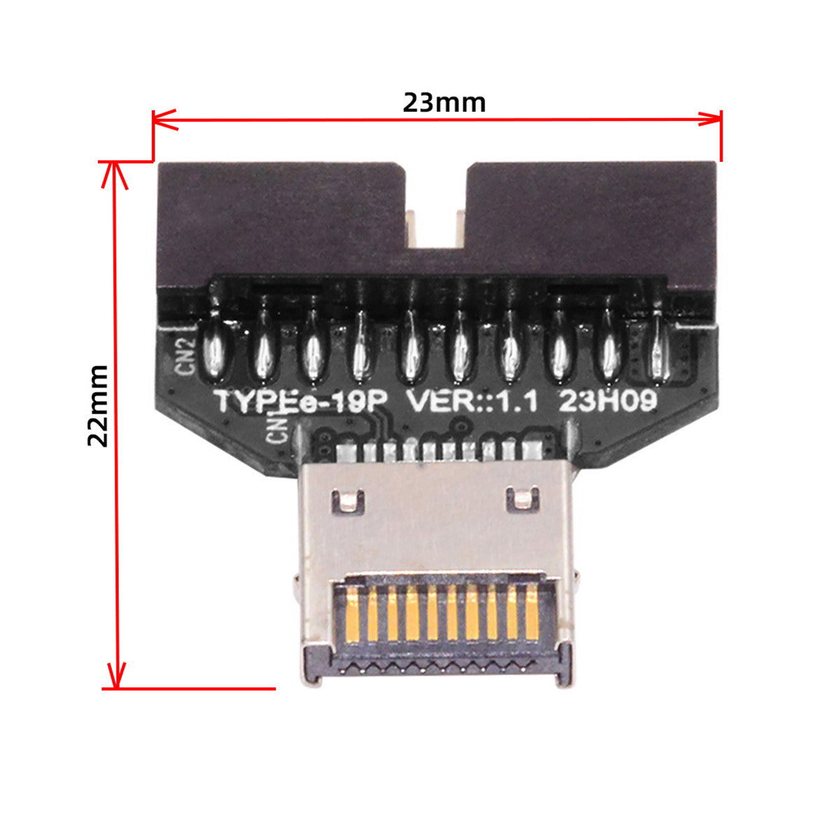 Type-E IDC Socket USB 3.1 Front Panel Header to USB 3.0 20Pin Header Extension Adapter for Desktop Motherboard UC-141-TC004