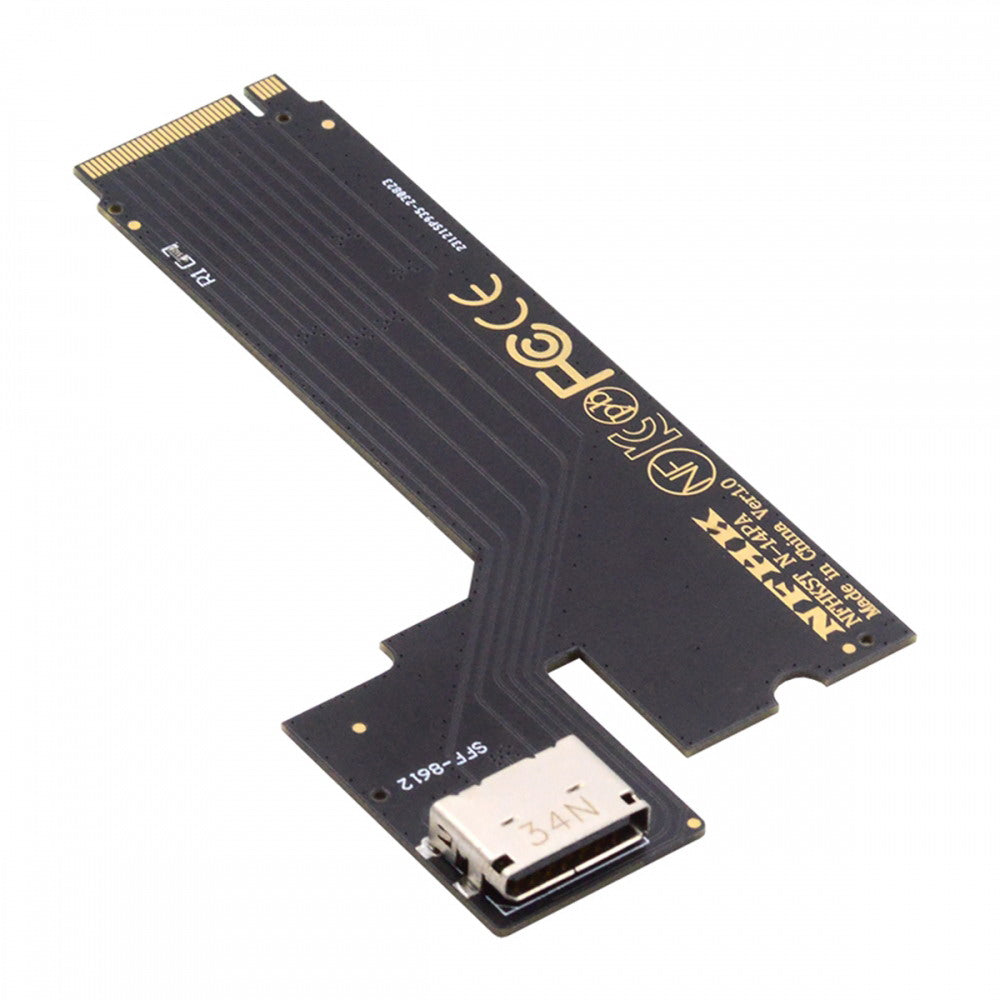 PCI-E 4.0 M.2 M-key to Oculink SFF-8612 SFF-8611 Host Adapter for 2022 2023 ThinkBook 14+ External Graphics Card & SSD SF-065-INT