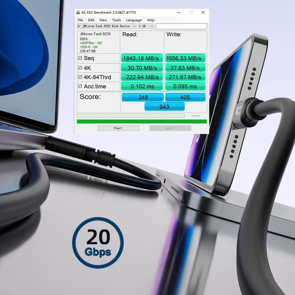 USB3.2 Type-C USB-C 8K Male to Male USB3.1 10Gbps 100W Data Video Cable with E-marker for Laptop Phone