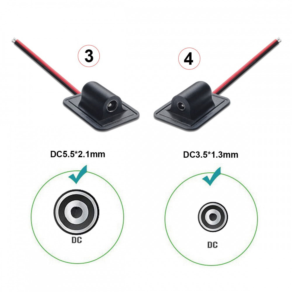 4pcs/lot Type-C Micro-USB DC 5.5x2.1mm 3.5X1.35mm Power Extension Cable for Backpack Charging Electric Heating Pads