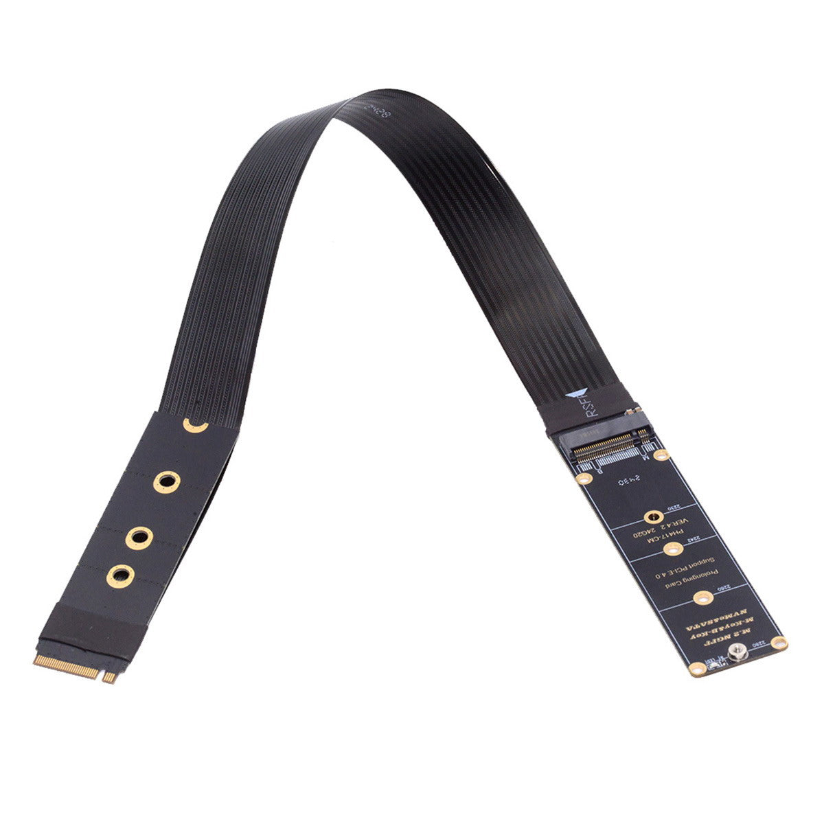 NGFF M-Key NVME Male to Female Extension PCI Express Cable 30cm PCI-E 4.0 for Mainboard SSD 2230/2242/2260/2280