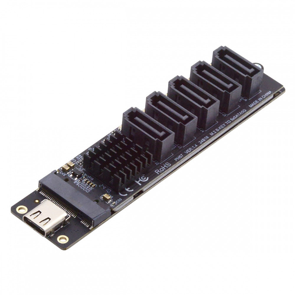 10Gbps USB-C Type-C to NGFF Key B+M SATA 6Gbps 5 Ports Adapter Converter PM Port Multiplier Selector JMB575 JMS580