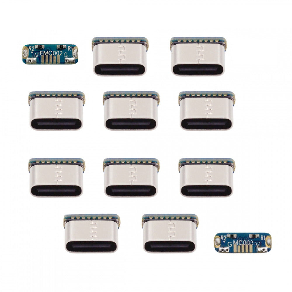 10pcs/lot DIY Solder Type-C Female Socket Connector Replace for Micro-USB 5Pin Female SMT Type DC 5V Power