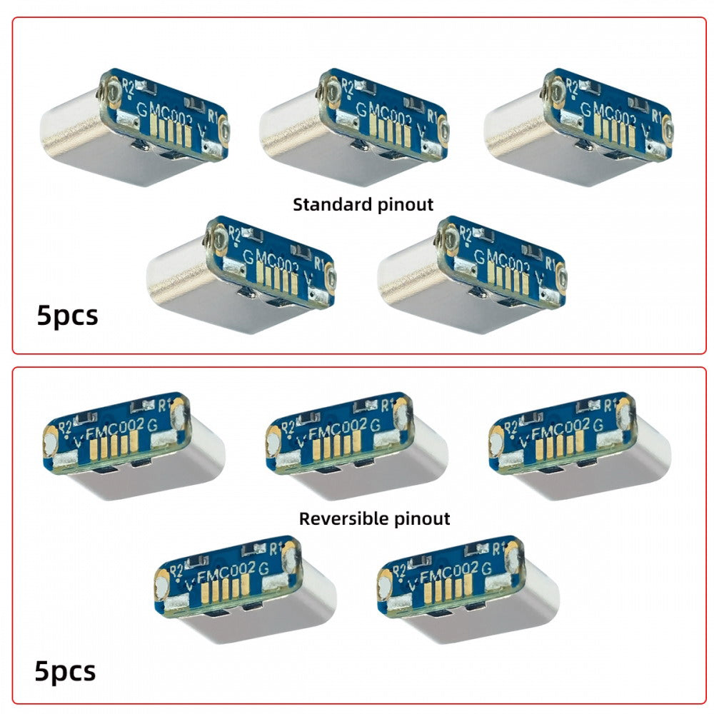 10pcs/lot DIY Solder Type-C Female Socket Connector Replace for Micro-USB 5Pin Female SMT Type DC 5V Power