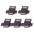 5pcs/set DIY OEM Type C Female Socket Connector to 6Pin PCBA Pinout Flat Scew Mount Type DC 5V/20V PD Power