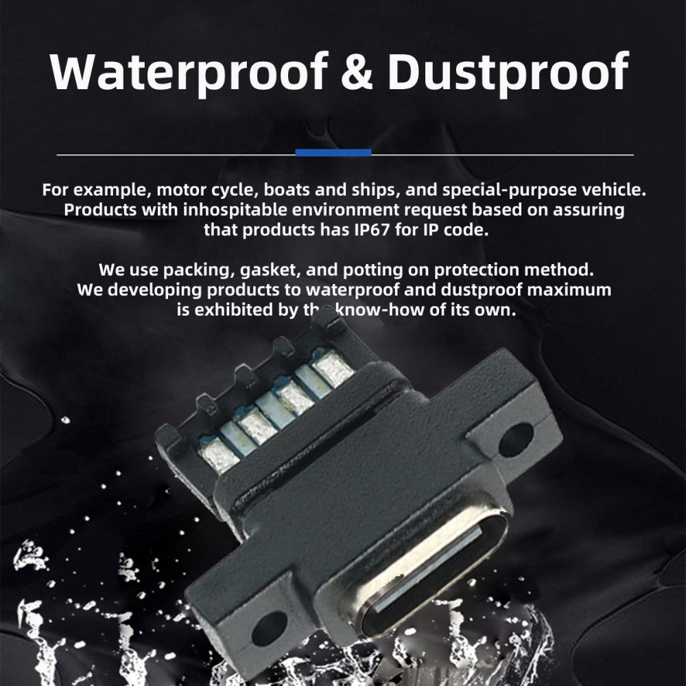 5pcs/set DIY OEM Type C Female Socket Connector to 6Pin PCBA Pinout Vertical Scew Mount Type DC 5V/20V PD Power