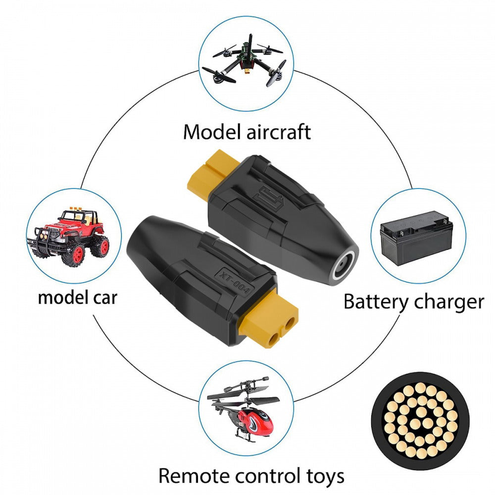 XT60 Female SC100 Protocol to DC 7.9x5.4mm Female Fast Charging Adapter for RC Lipo Battery Quadcopter Multicopter Aeromodelling
