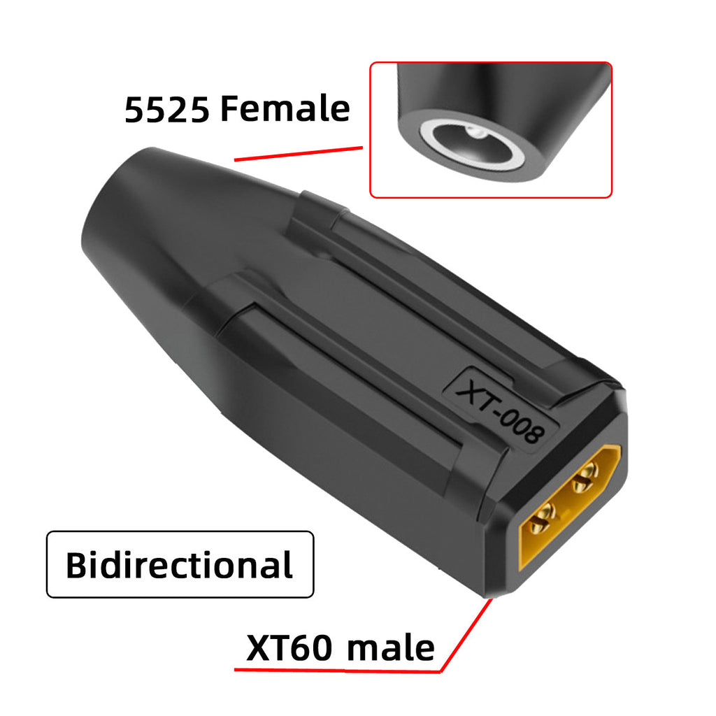 XT60 Male SC100 Protocol to DC 5.5x2.5mm Female Fast Charging Adapter for RC Lipo Battery Quadcopter Multicopter Aeromodelling