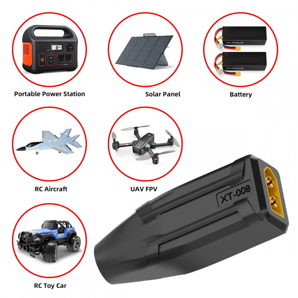 XT60 Male SC100 Protocol to DC 5.5x2.5mm Female Fast Charging Adapter for RC Lipo Battery Quadcopter Multicopter Aeromodelling