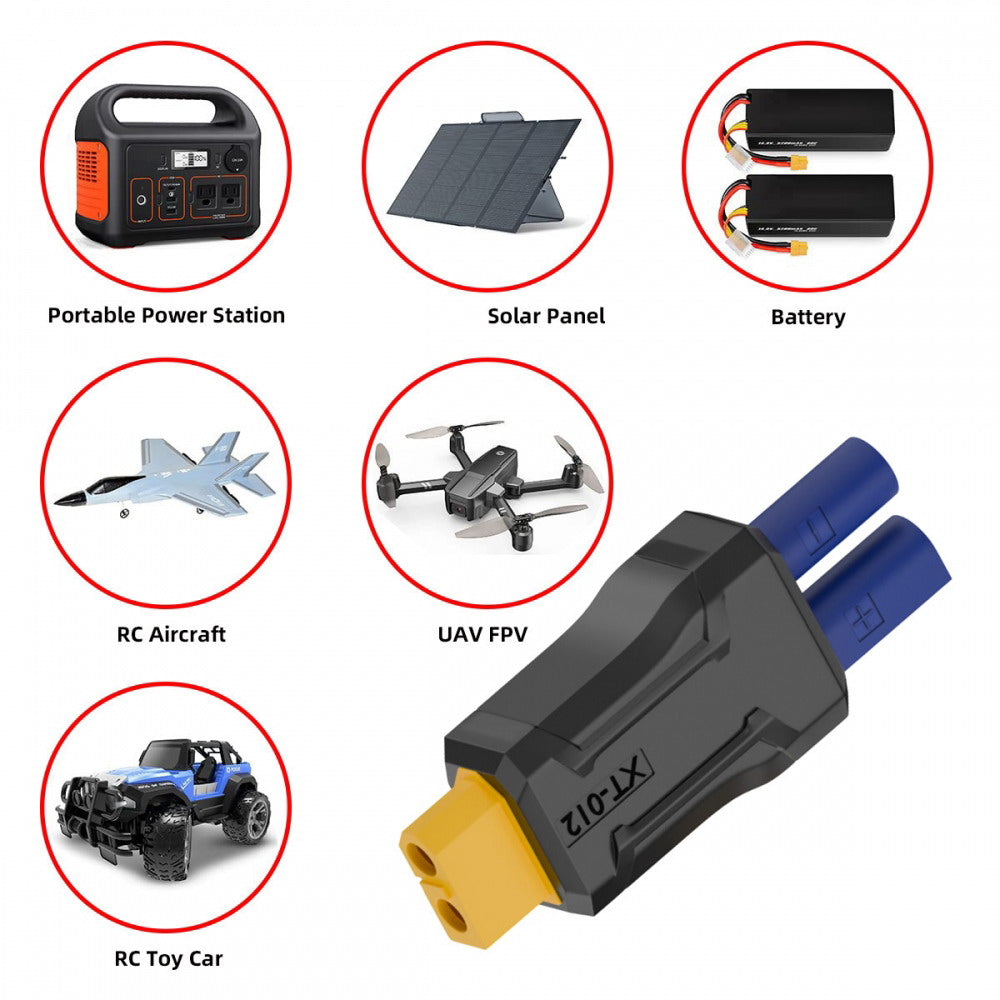 XT60 Female SC100 Protocol to EC5 Female Fast Charging Adapter for RC Lipo Battery Quadcopter Multicopter Aeromodelling