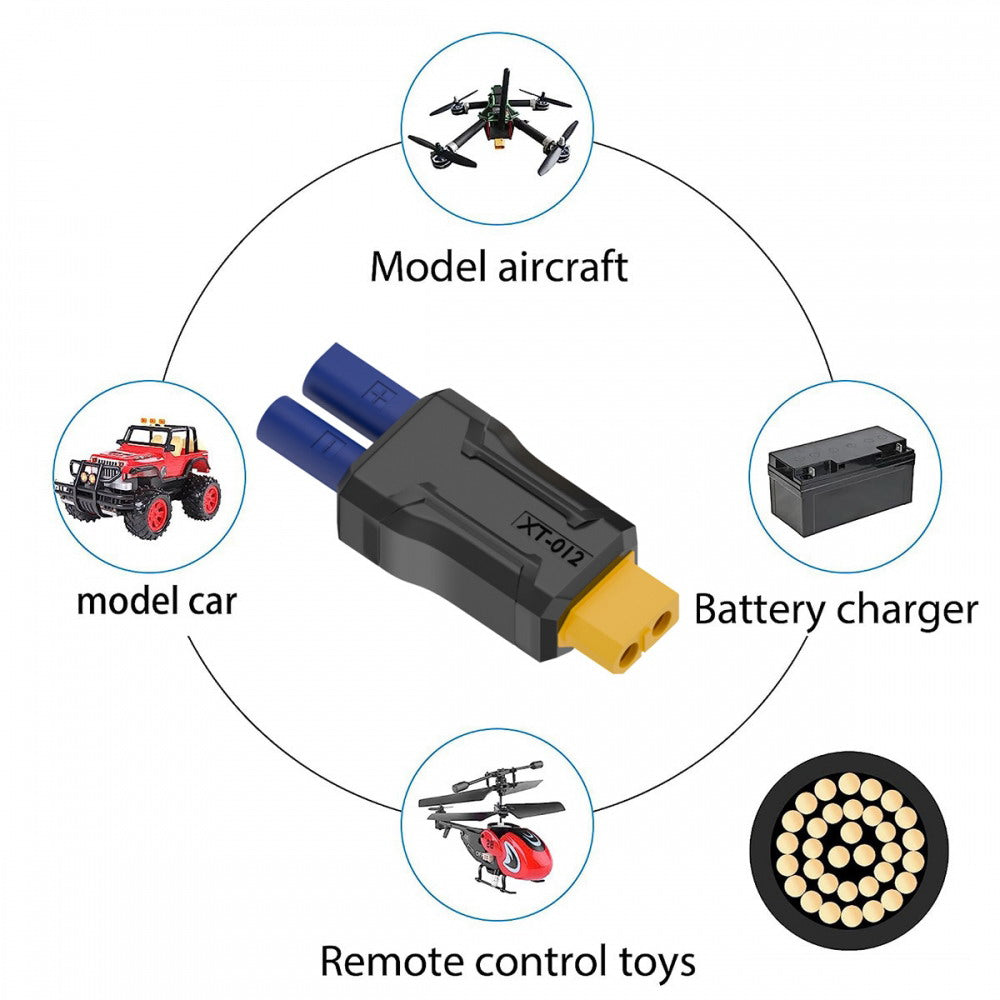 XT60 Female SC100 Protocol to EC5 Female Fast Charging Adapter for RC Lipo Battery Quadcopter Multicopter Aeromodelling