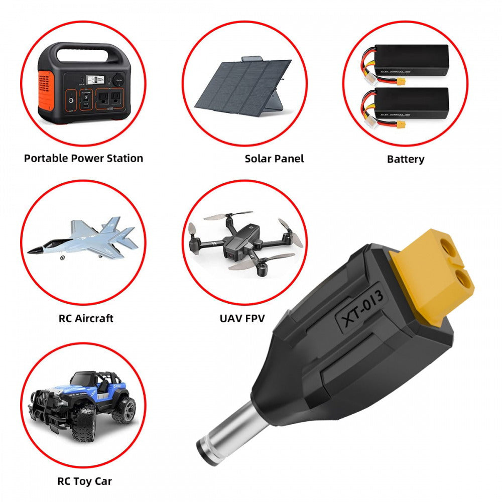 XT60 Female SC100 Protocol to DC 5.5x2.1mm Male Fast Charging Adapter for RC Lipo Battery Quadcopter Multicopter Aeromodelling