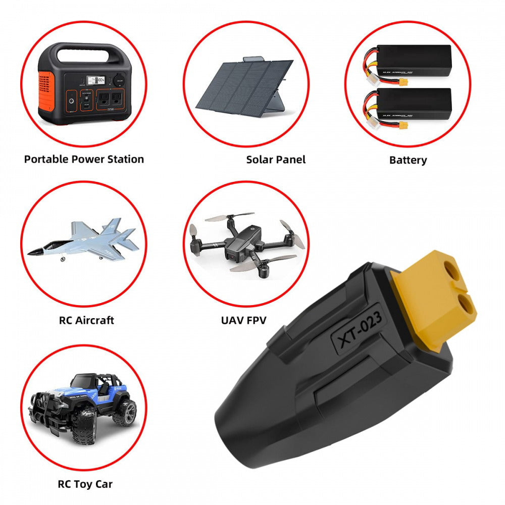 XT60 Female SC100 Protocol to DC 5.5x2.5mm Female Fast Charging Adapter for RC Lipo Battery Quadcopter Multicopter Aeromodelling