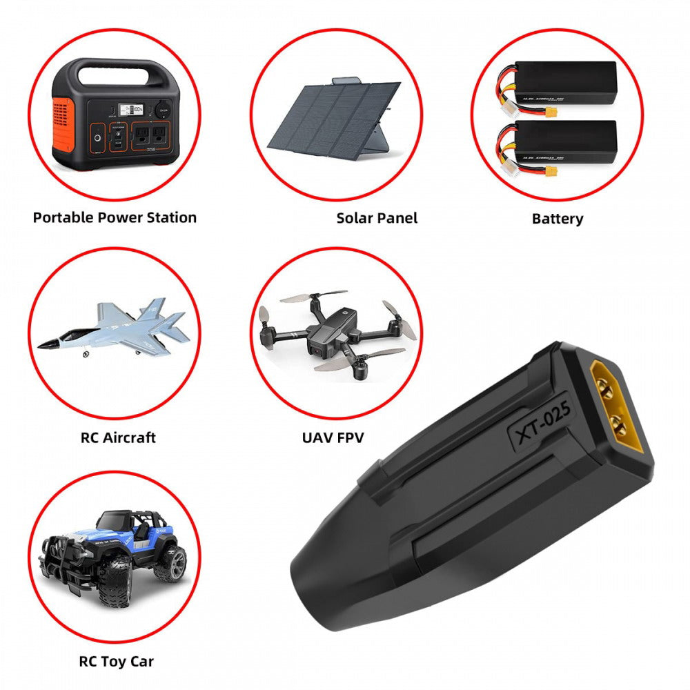 XT60 Male SC100 Protocol to DC 5.5x2.1mm Female Fast Charging Adapter for RC Lipo Battery Quadcopter Multicopter Aeromodelling