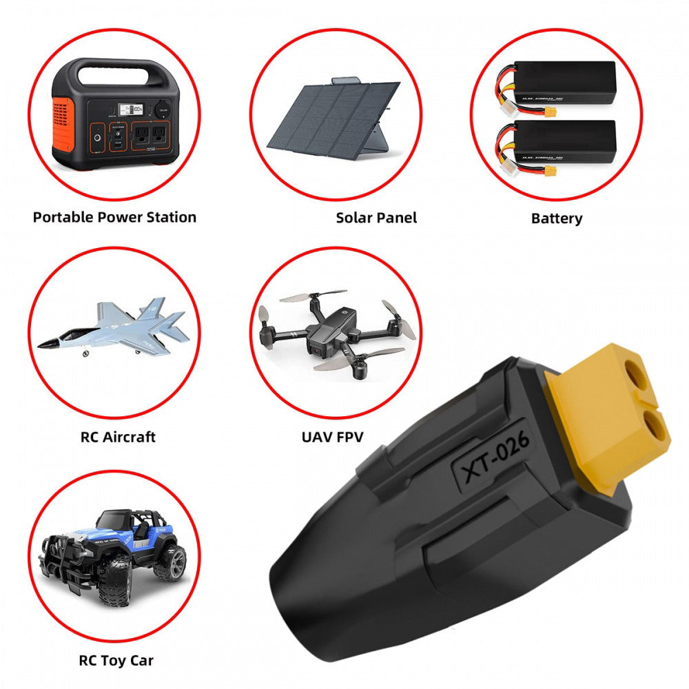 XT60 Female SC100 Protocol to DC 7.4x5.0mm Female Fast Charging Adapter for RC Lipo Battery Quadcopter Multicopter Aeromodelling