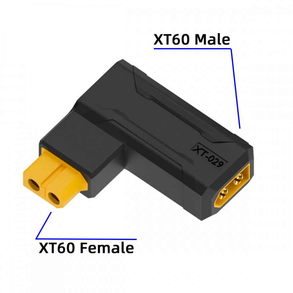 XT60 Male SC100 Protocol to XT60 Female Fast Charging Angled Horizontal Adapter for RC Lipo Battery Quadcopter Multicopter Aeromodelling