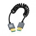 HDMI 2.1 Male to HDMI Male 8K 60hz Stretch Coiled Cable 100cm for HDTV Computer Laptop Monitor