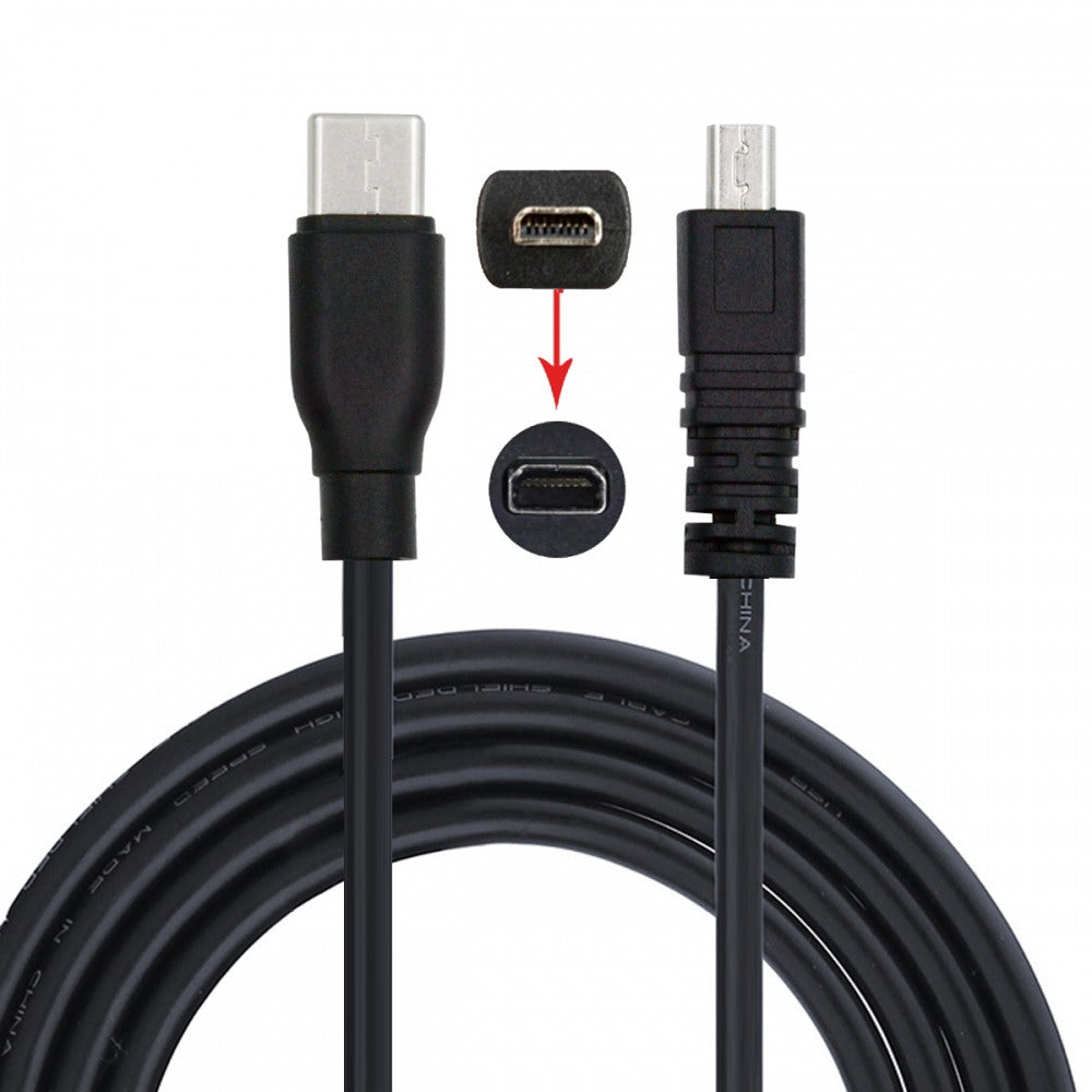 USB-C Type-C Host to Camera Mini 8P Data Power Cable for Coolpix UC-E6 UC-E16 UC-E17 DSC-W DMC-S EX-Z