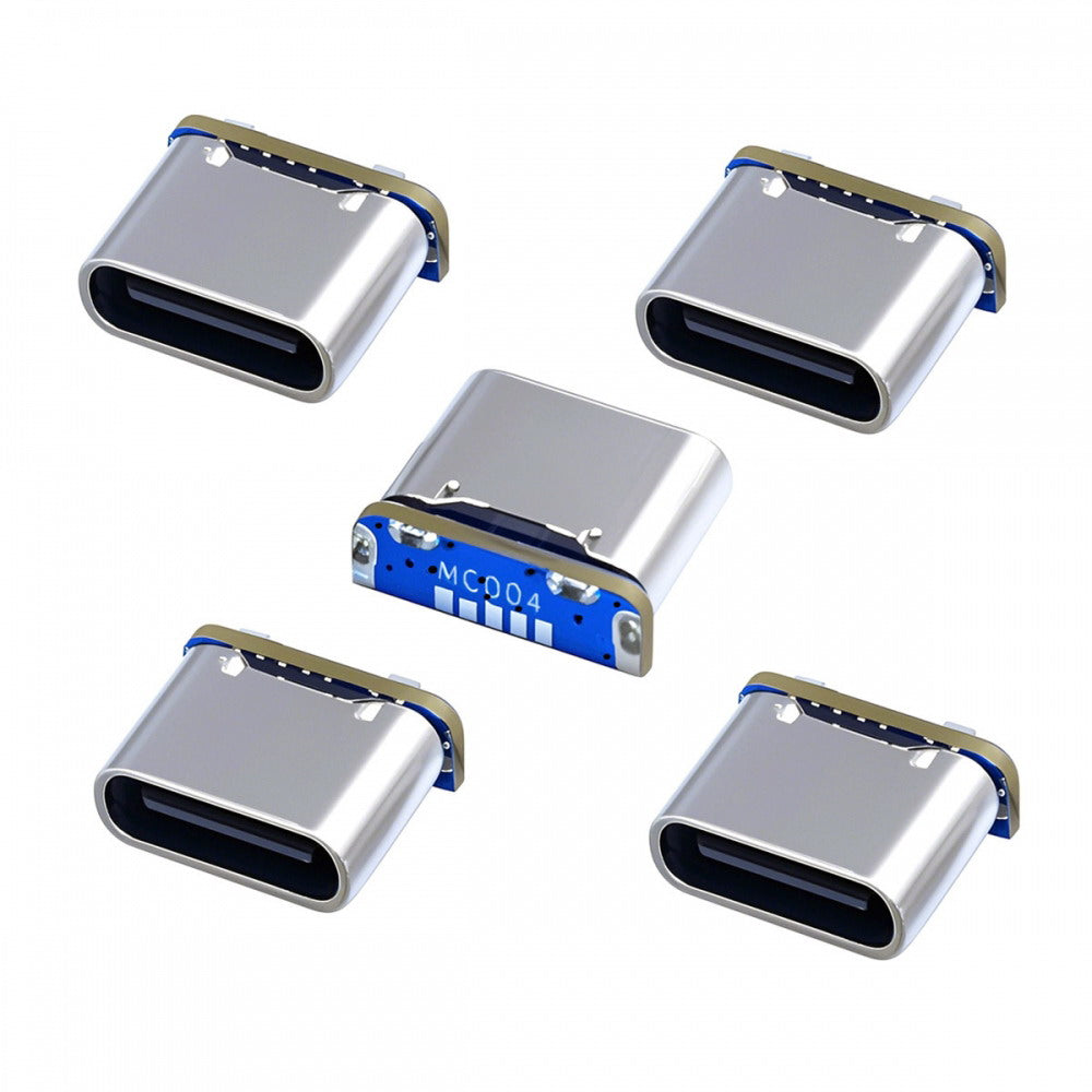 5pcs/lot DIY Solder Type-C Female Socket Connector Replace for Mini-USB 5Pin Female SMT Type DC 5V Power