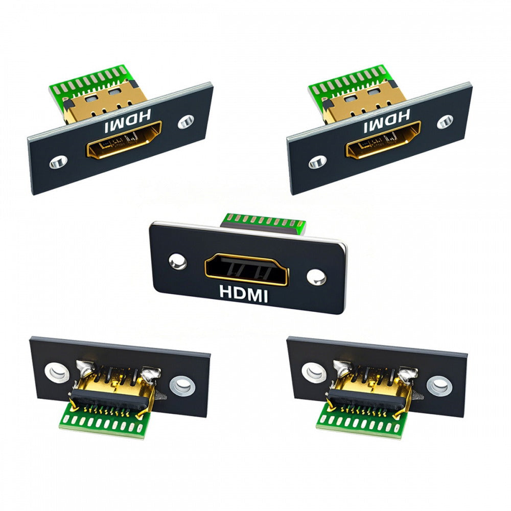 5pcs/set DIY OEM HDMI 8K Type-A Female Socket Connector Receptacle with Panel Mount Solder Type