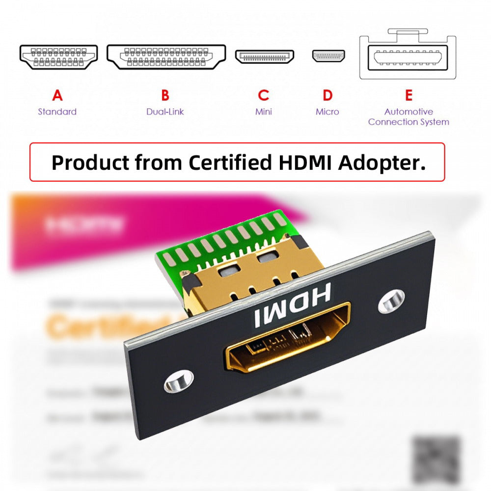 5pcs/set DIY OEM HDMI 8K Type-A Female Socket Connector Receptacle with Panel Mount Solder Type