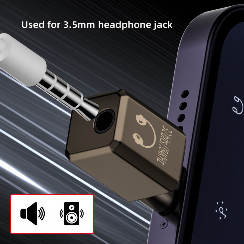 Type C USB-C to DAC 3.5mm HiFi Audio AUX & MIC Sound Card 384kHz 32bit Adapter KT02H20 Compatible OMTP CTIA with Laptop Tablet Phone