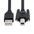 USB 2.0 Type-A Male to Type-B Thumbscrew Standard Male Mount Panel Type for Industrial Camera Robot Scanner Disk