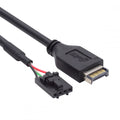 USB 3.1 Front Panel Header Male Type-E Host to USB 2.0 Motherboard 4pin IDC Housing with Latch Device Cable 30cm