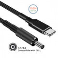 100W Type C USB-C Input to 20V DC 4.5*3.0mm Output Power 20V 5A 65W PD Charge Cable compatible with DELL-Laptop