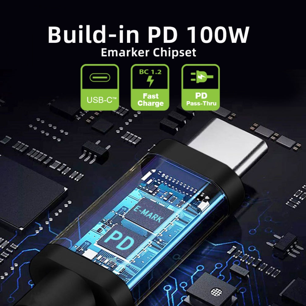 100W Type C USB-C Input to 20V DC 7.4*5.0mm Output Power 20V 5A 65W PD Charge Cable compatible with DELL-Laptop