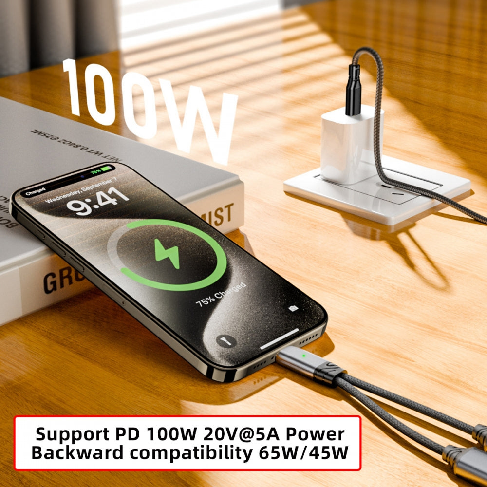 USB-C Type-C Male to 3.5mm Female Audio DAC AUX Music 16bit 48kHz & 100W PD Power Cable for Laptop Tablet Phone