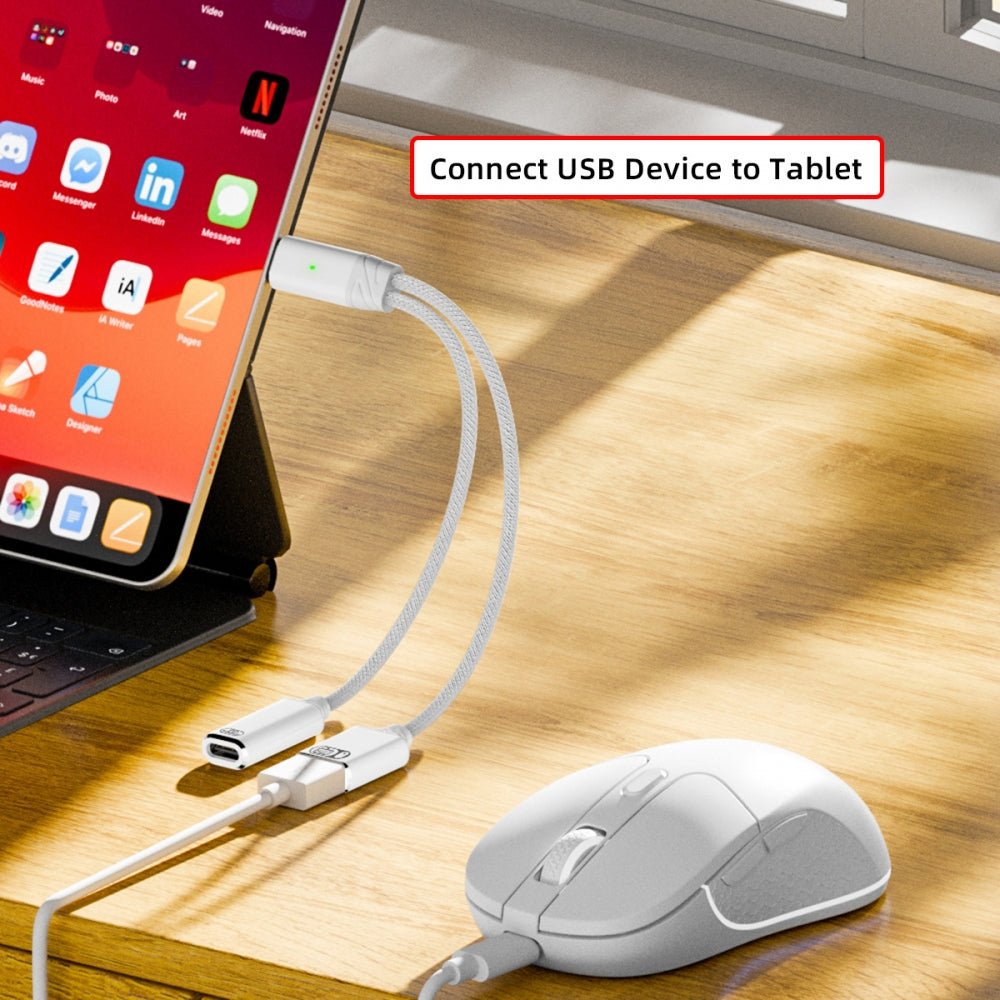 USB-C Type-C Male to 480Mbps USB 2.0 Female OTG & 100W PD Power Cable for Laptop Tablet Phone