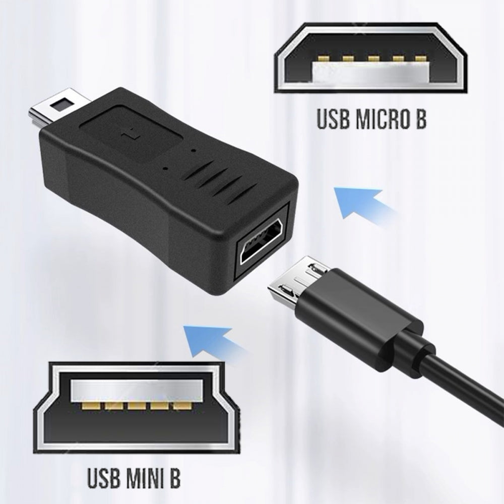 2pcs/lot Mini USB2.0 Male to Micro Female and Micro USB Male to Mini-USB Female Extension Connector Adapter