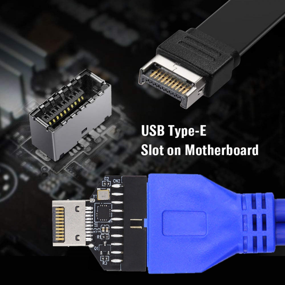 Type-E IDC Socket USB 3.1 Front Panel Header to USB 3.0 20Pin Header Extension Adapter with CH334P for Desktop Motherboard