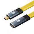 USB4 Male to Female Extension Cable 20Gbps Flat Slim FPC Cable with 100W and 8K 5K USB4.0 Type-C Compatible with Thunderbolt3/4