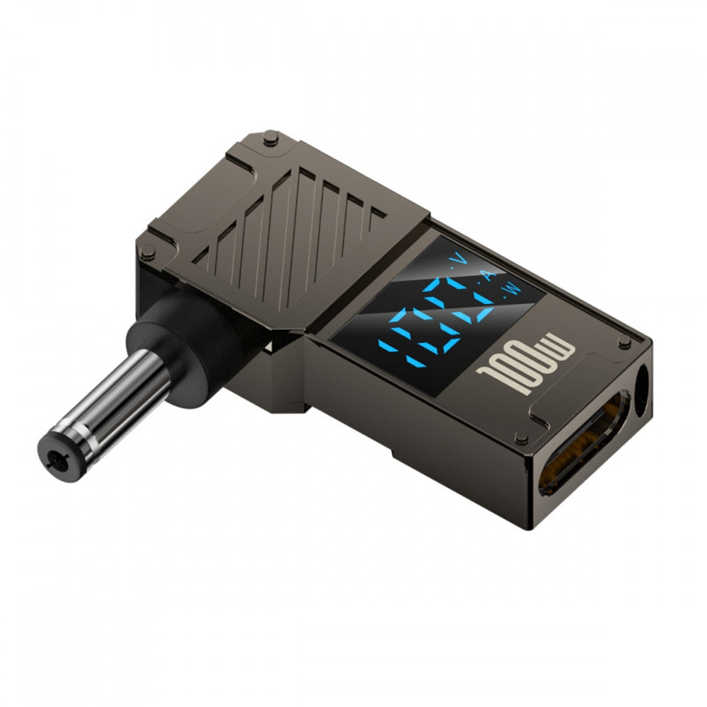 Type-C USB-C Input to DC 4.0x1.3mm Jack Smart LED Display 100W Output Power 20V 5A PD Charge 65W Adapter for Laptop