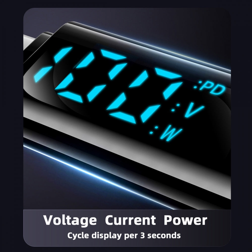 Type-C USB-C Input to DC 5.5x2.5mm Jack Smart LED Display 100W Output Power 20V 5A PD Charge 65W Adapter for Laptop