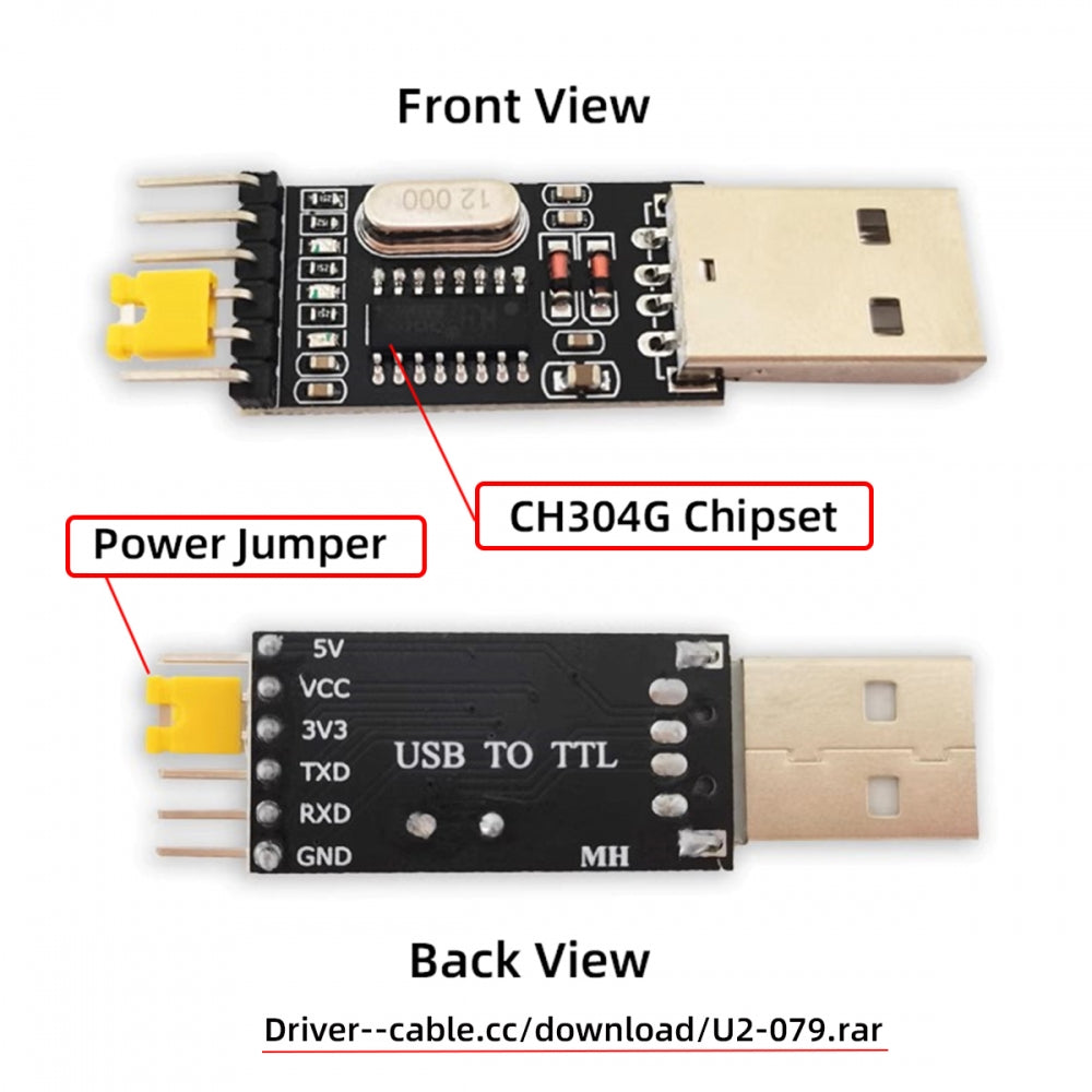 USB2.0 Type-A To TTL Converter UART STC Module Serial Programmer CH340G CH340 3.3V 5V Adapter Replace PL-2303