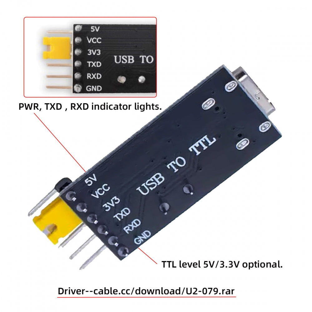 USB-C Type-C Female To TTL Converter UART STC Module Serial Programmer CH340G CH340 3.3V 5V Adapter Replace PL-2303