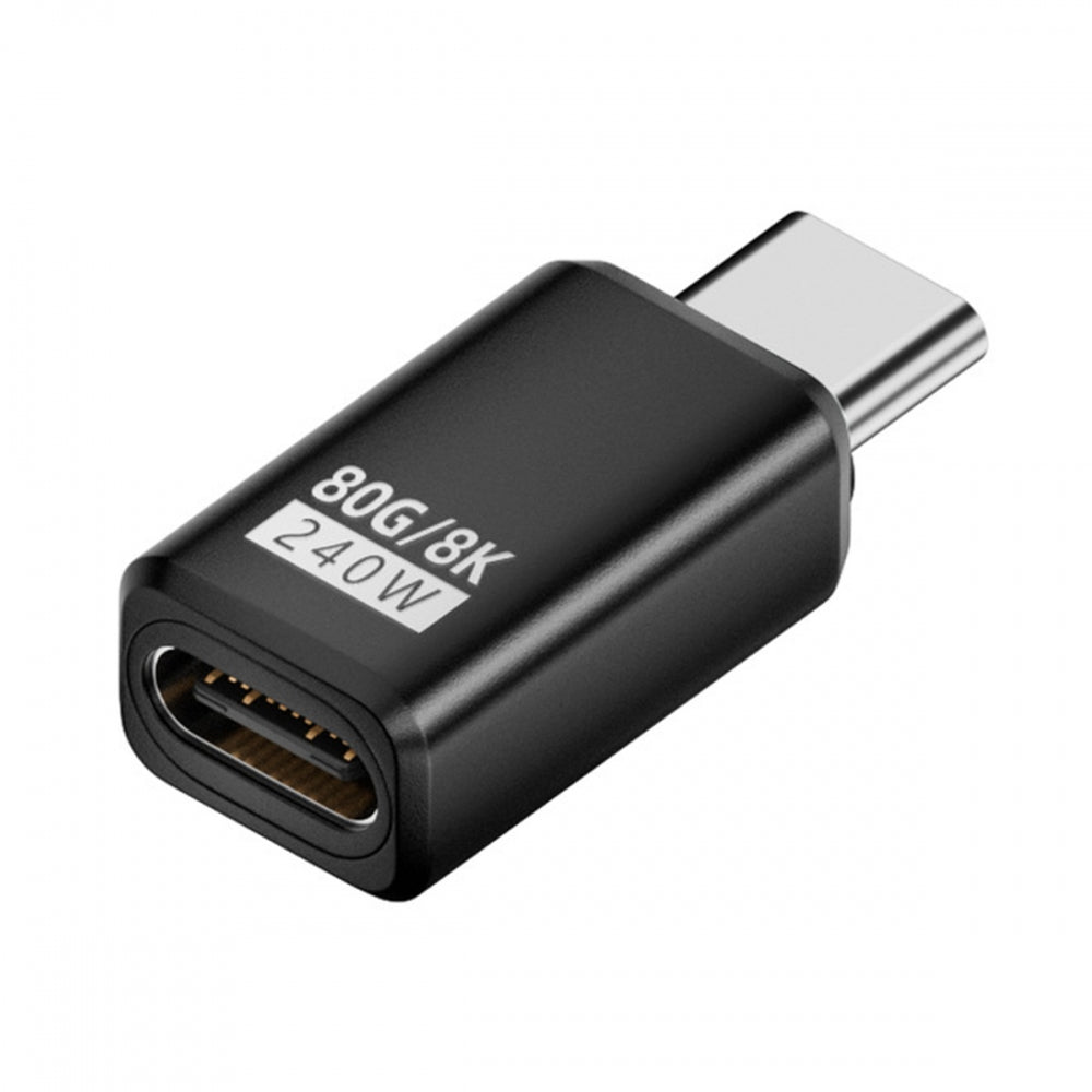 USB5.0 80Gbps Male to Female Extension Adapter with 240W 16K 8K 5K Compatible with USB4.0 Thunderbolt3/4/5