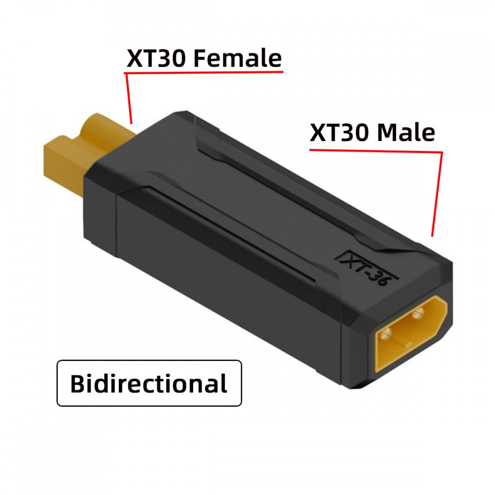 XT30 Male Protocol to XT30 Female Fast Charging Adapter for RC Lipo Battery Quadcopter Multicopter Aeromodelling