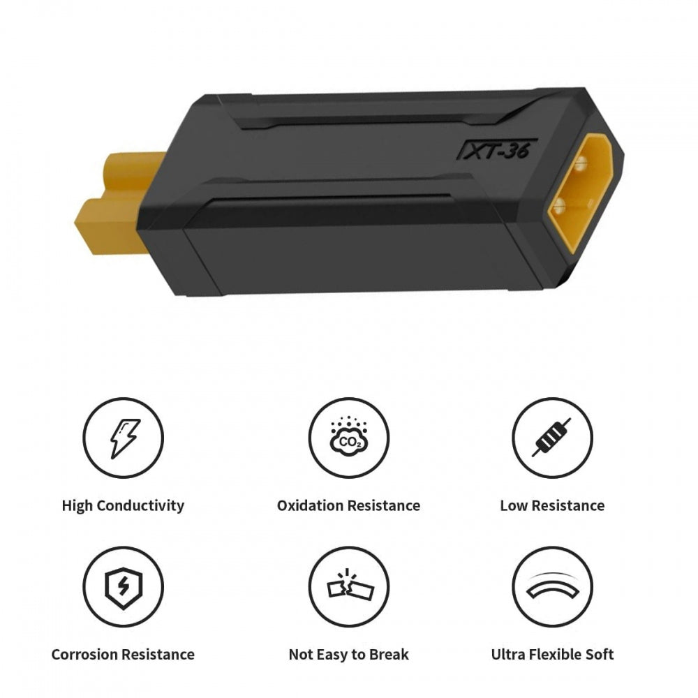 XT30 Male Protocol to XT30 Female Fast Charging Adapter for RC Lipo Battery Quadcopter Multicopter Aeromodelling