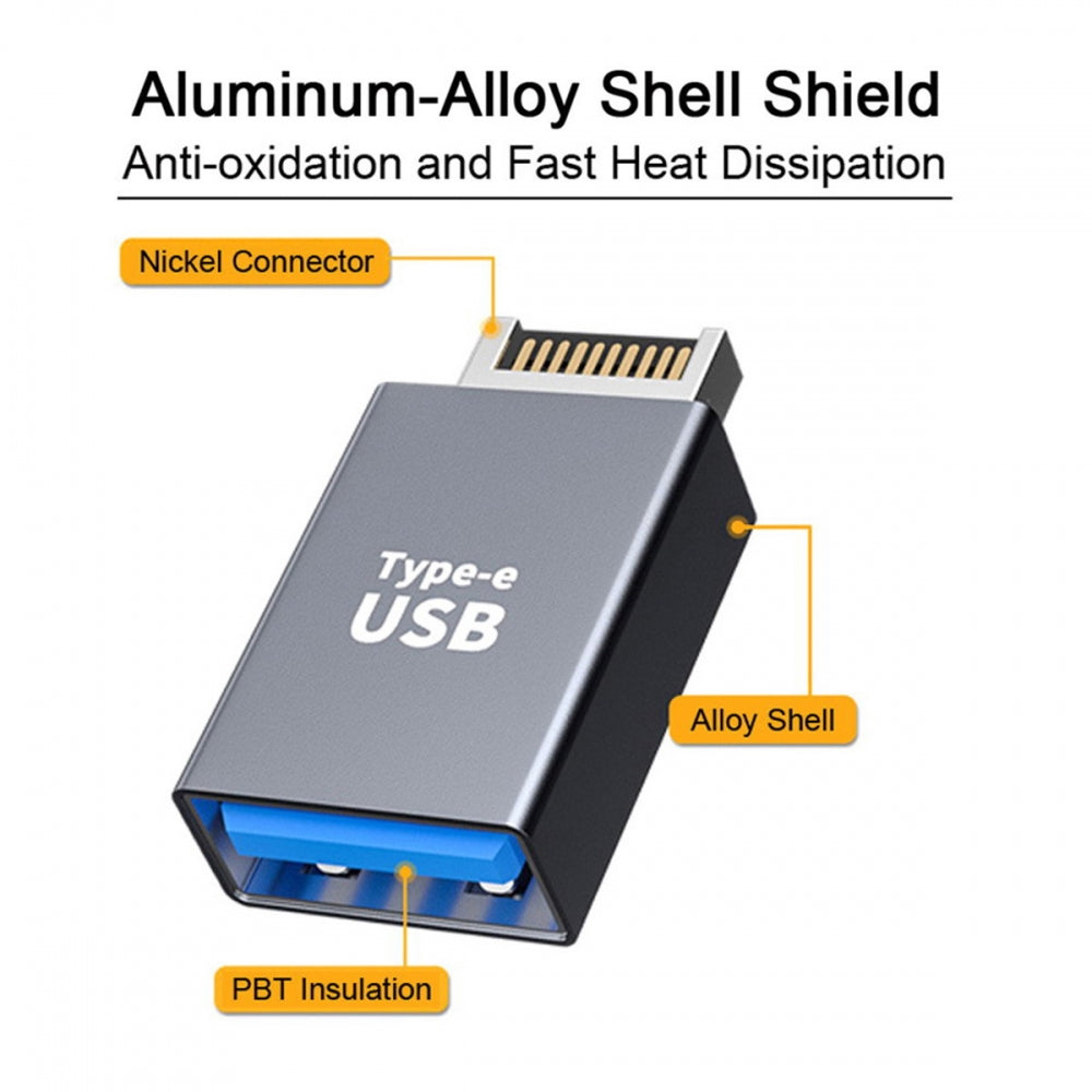 USB 3.1 Front Panel Header Male Type-E to Type-A USB3.0 Female Motherboard Extension Data Adapter