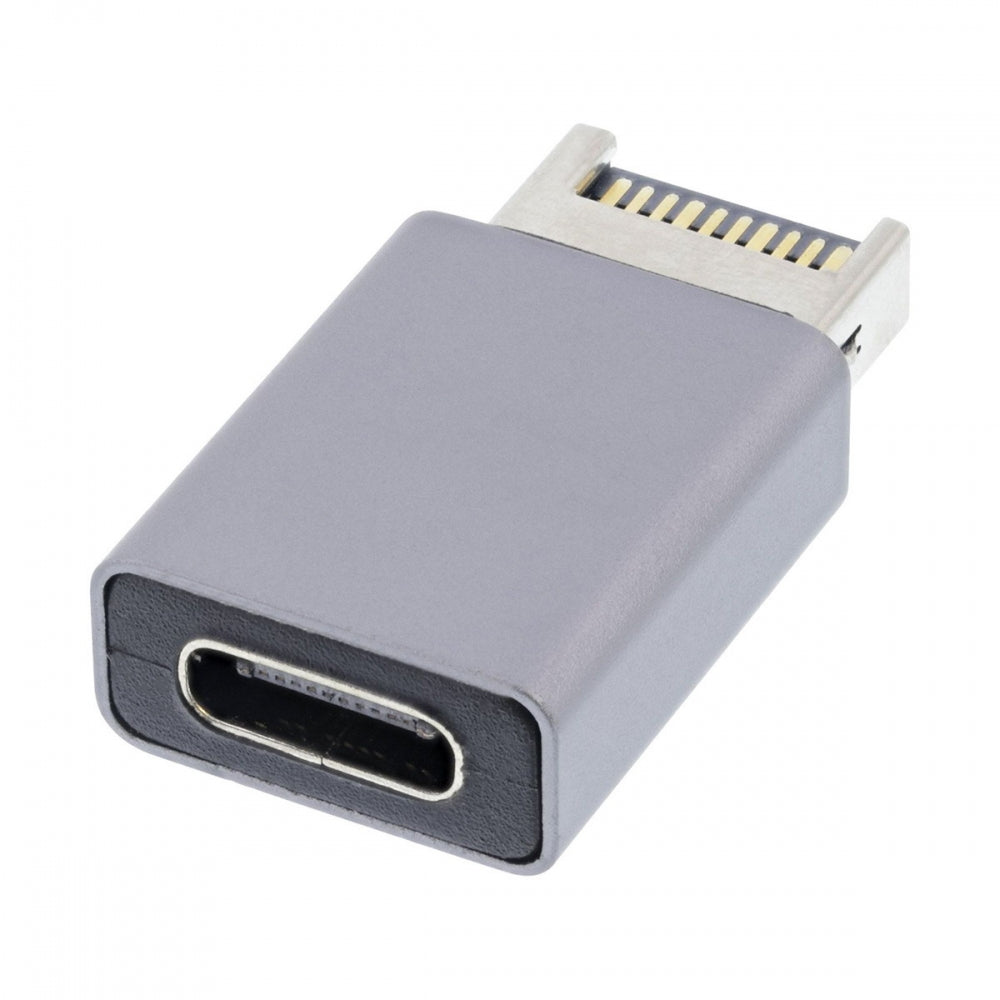 USB 3.1 Front Panel Header Male Type-E to Type-C USB-C Female Motherboard Extension Data Adapter