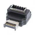 20pin Type-E Male to Type-E USB 3.1 Front Panel Header Female Motherboard Extension Data Adapter 90 Degree Angled