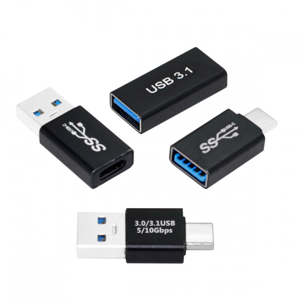 4pcs/lot USB 3.1 Type-A Male Female to USB-C Female Power Data 10Gbps Adapter for Laptop Phone