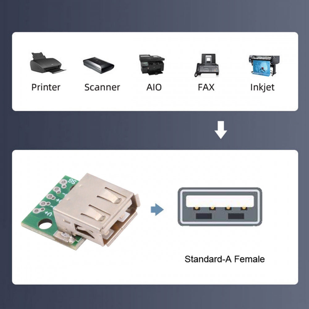 5pcs/set DIY OEM USB2.0 Type-A Female Receptacle Socket Connector with Flange PCB Mounting Assembly Solder Type 480Mbps