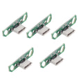 5pcs/set DIY OEM Micro USB2.0 Female Receptacle Socket Connector with Flange PCB Mounting Assembly Solder Type