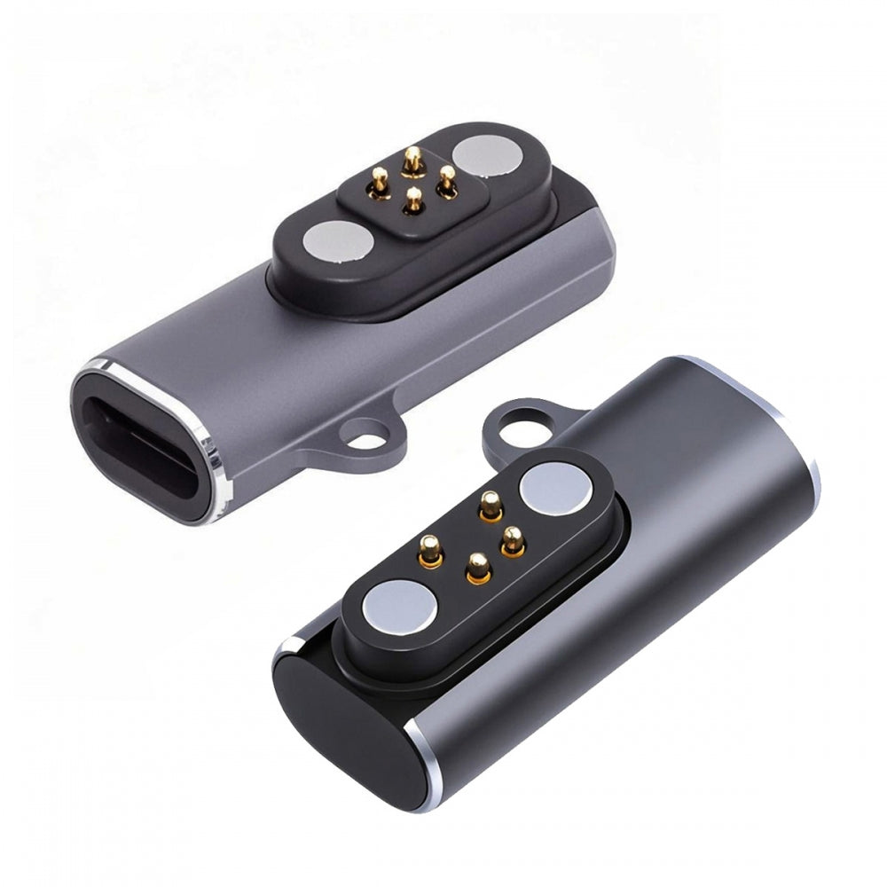 2pcs/lot Magnetic Charging Adapter USB Type-C to Pitch 2.5mm with 4-Pin Terraced Square Contacts Compatible with Bone Conduction Headphone